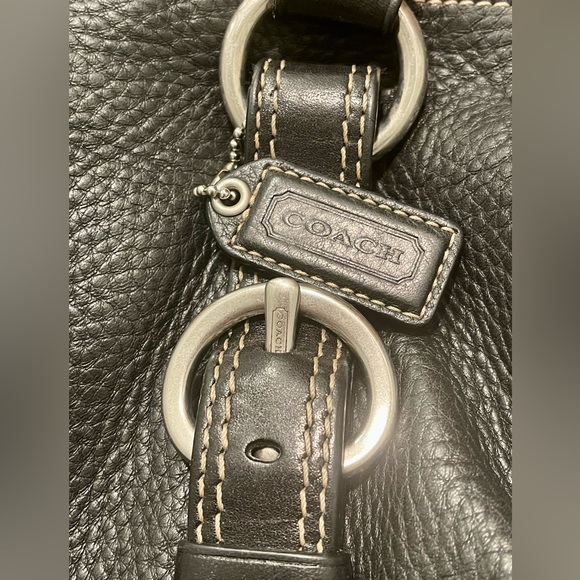 COACH Vintage Black Pebble Leather Shoulder Bag BEAUTIFUL CONDITION! - Picture 5 of 7